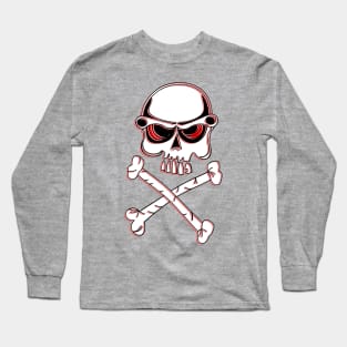 No Passage Skull Crossbones Danger Warning Hazard Bones Risk Long Sleeve T-Shirt